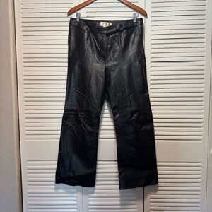 Vintage Margaret Godfrey Black Lined Genuine Leather Pants Size 12